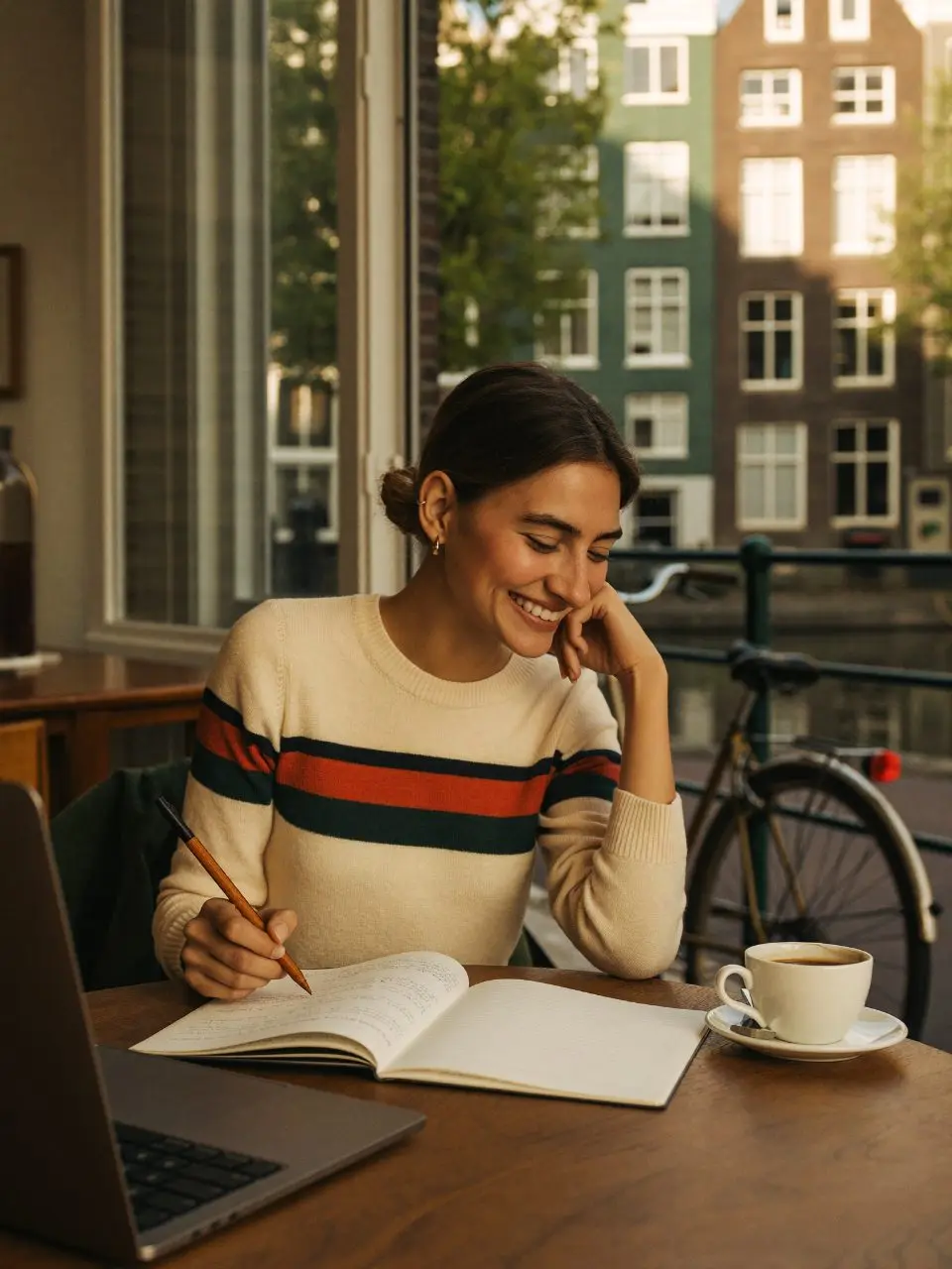 Photo of the instructor teaching Dutch / life in the Netherlands
